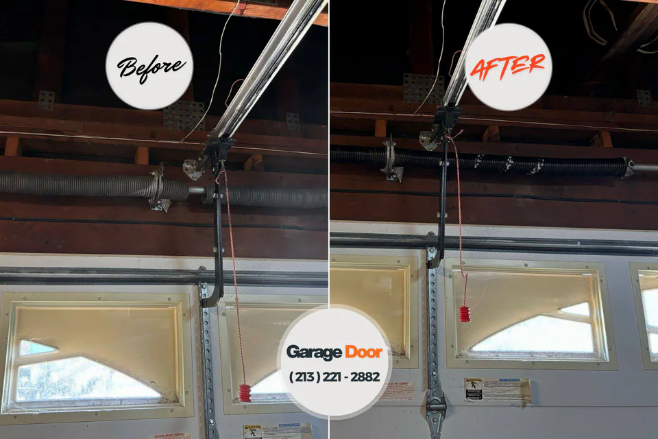 Before and after: garage door repair La Vale, MD